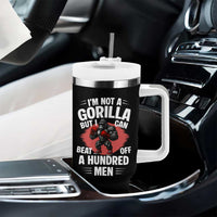 Funny Boxing Tumbler With Handle Not A Gorilla But I Can Beat Off A Hundred Men