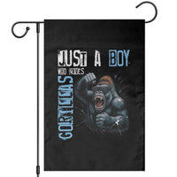 Just A Boy Who Loves Gorillas Garden Flag Gorilla Lover Gift - Wonder Print Shop