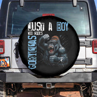 Just A Boy Who Loves Gorillas Spare Tire Cover Gorilla Lover Gift - Wonder Print Shop