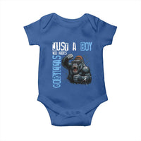 Just A Boy Who Loves Gorillas Baby Onesie Gorilla Lover Gift - Wonder Print Shop