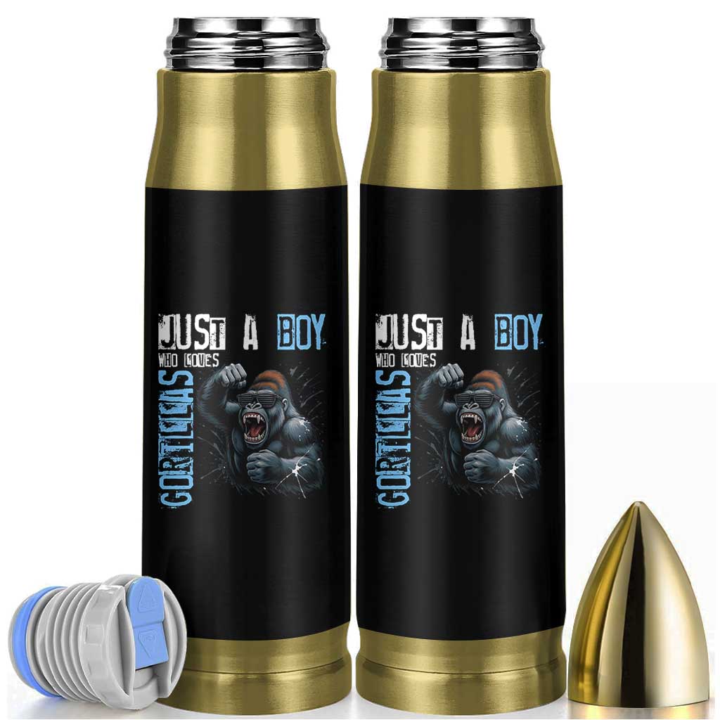 Just A Boy Who Loves Gorillas Bullet Tumbler Gorilla Lover Gift