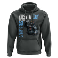 Just A Boy Who Loves Gorillas Hoodie Gorilla Lover Gift - Wonder Print Shop