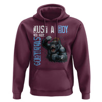 Just A Boy Who Loves Gorillas Hoodie Gorilla Lover Gift - Wonder Print Shop