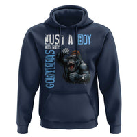Just A Boy Who Loves Gorillas Hoodie Gorilla Lover Gift - Wonder Print Shop