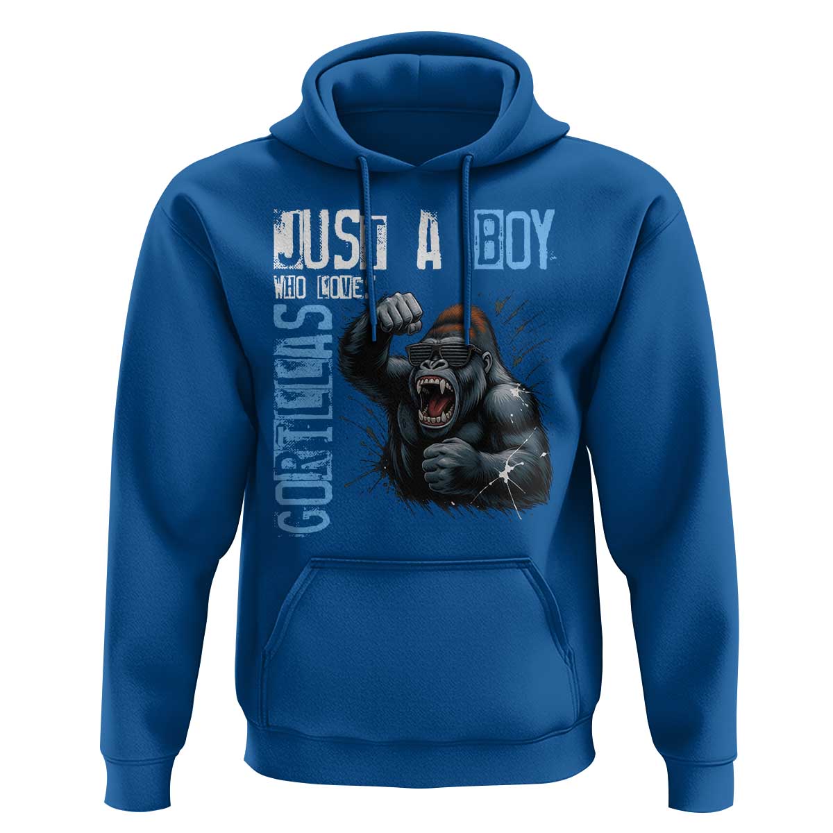Just A Boy Who Loves Gorillas Hoodie Gorilla Lover Gift - Wonder Print Shop