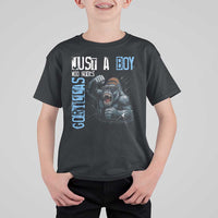 Just A Boy Who Loves Gorillas T Shirt For Kid Gorilla Lover Gift - Wonder Print Shop