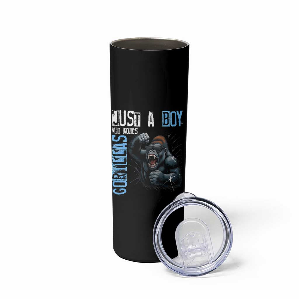 Just A Boy Who Loves Gorillas Skinny Tumbler Gorilla Lover Gift