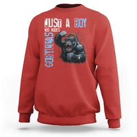 Just A Boy Who Loves Gorillas Sweatshirt Gorilla Lover Gift - Wonder Print Shop