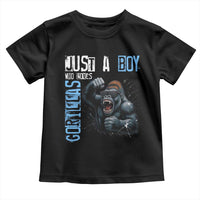 Just A Boy Who Loves Gorillas Toddler T Shirt Gorilla Lover Gift - Wonder Print Shop