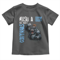 Just A Boy Who Loves Gorillas Toddler T Shirt Gorilla Lover Gift - Wonder Print Shop