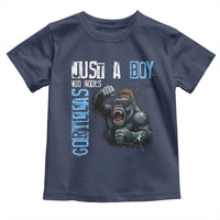 Just A Boy Who Loves Gorillas Toddler T Shirt Gorilla Lover Gift - Wonder Print Shop