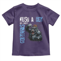 Just A Boy Who Loves Gorillas Toddler T Shirt Gorilla Lover Gift - Wonder Print Shop
