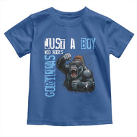 Just A Boy Who Loves Gorillas Toddler T Shirt Gorilla Lover Gift - Wonder Print Shop