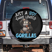 Funny Gorilla Lover Gift Spare Tire Cover Just A Boy Who Loves Gorillas - Wonder Print Shop