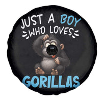 Funny Gorilla Lover Gift Spare Tire Cover Just A Boy Who Loves Gorillas - Wonder Print Shop