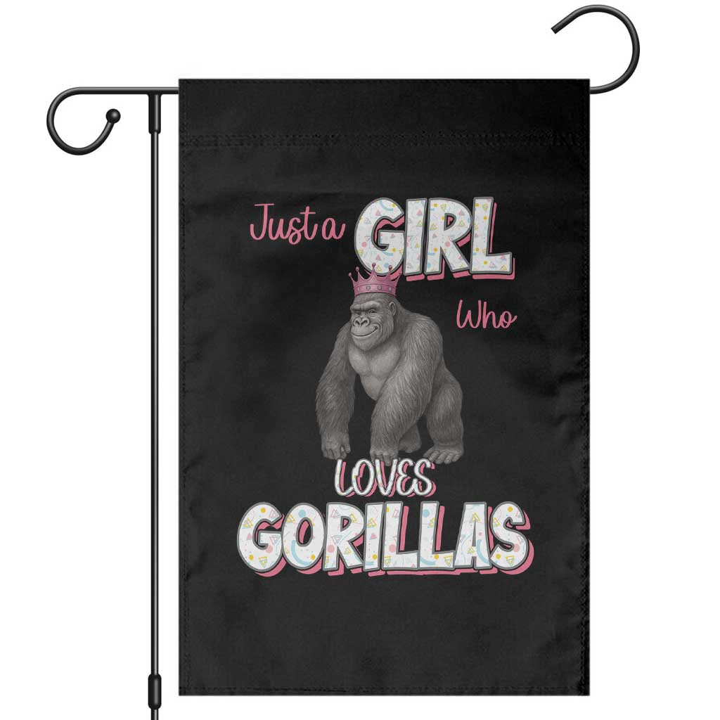 Gorilla Lover Gift Garden Flag Just A Girl Who Loves Gorillas - Wonder Print Shop