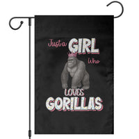Gorilla Lover Gift Garden Flag Just A Girl Who Loves Gorillas - Wonder Print Shop