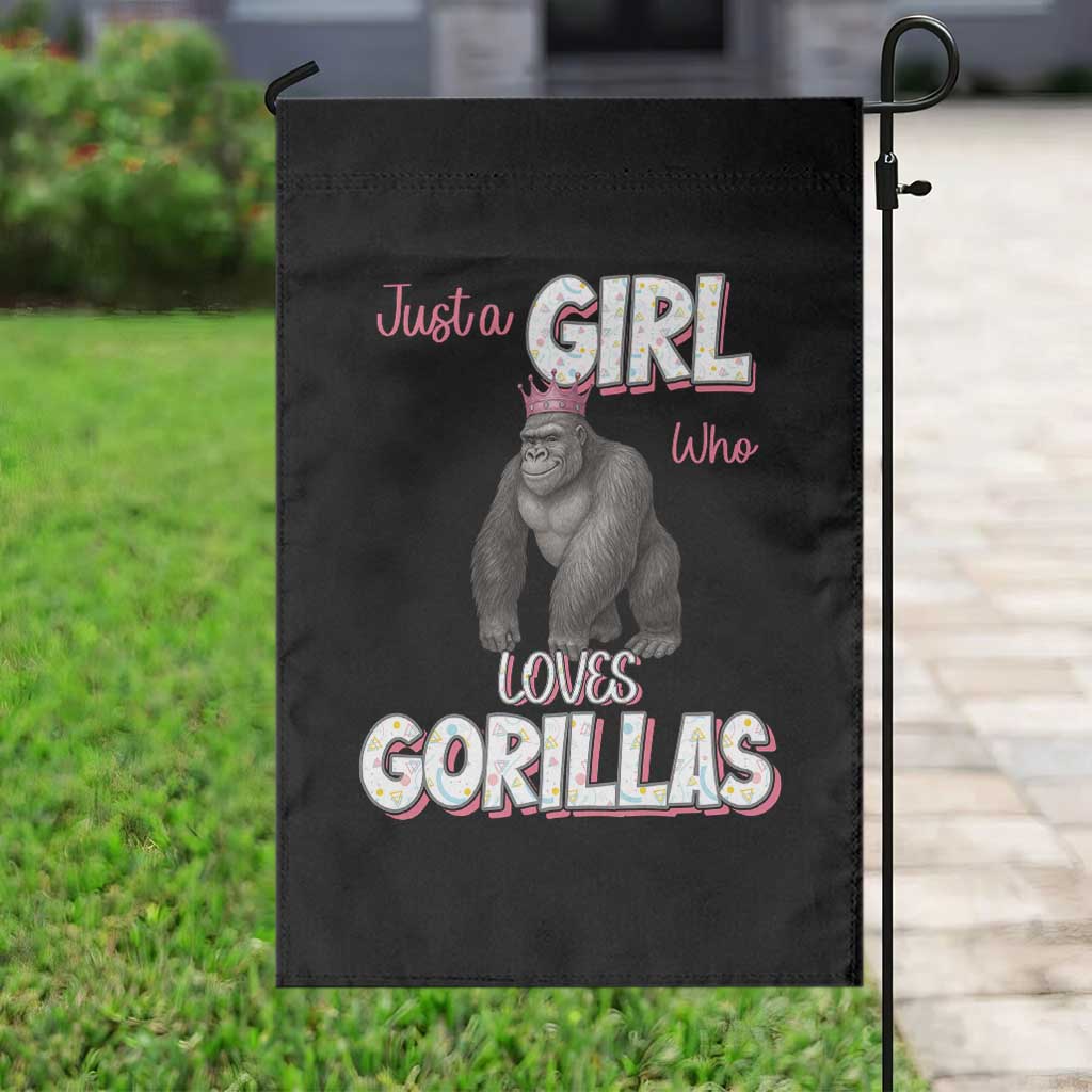 Gorilla Lover Gift Garden Flag Just A Girl Who Loves Gorillas - Wonder Print Shop