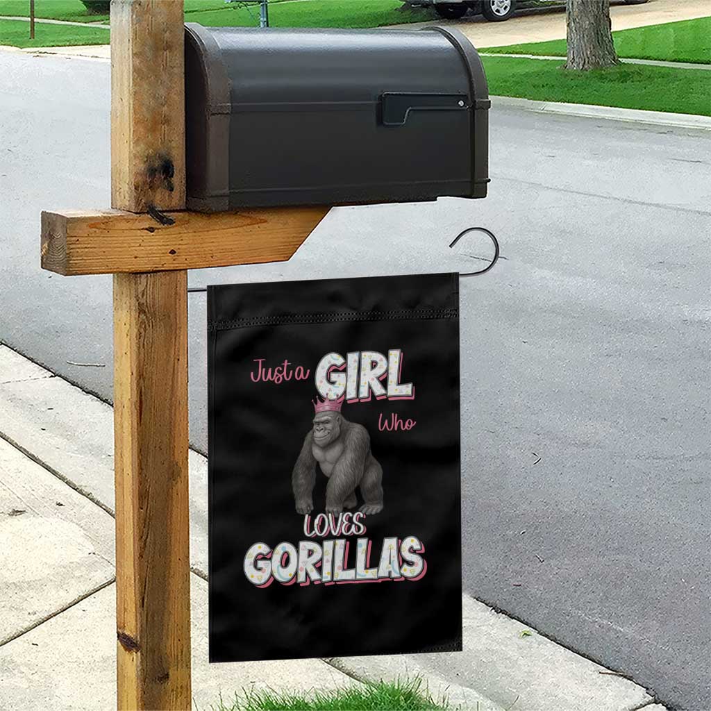 Gorilla Lover Gift Garden Flag Just A Girl Who Loves Gorillas - Wonder Print Shop