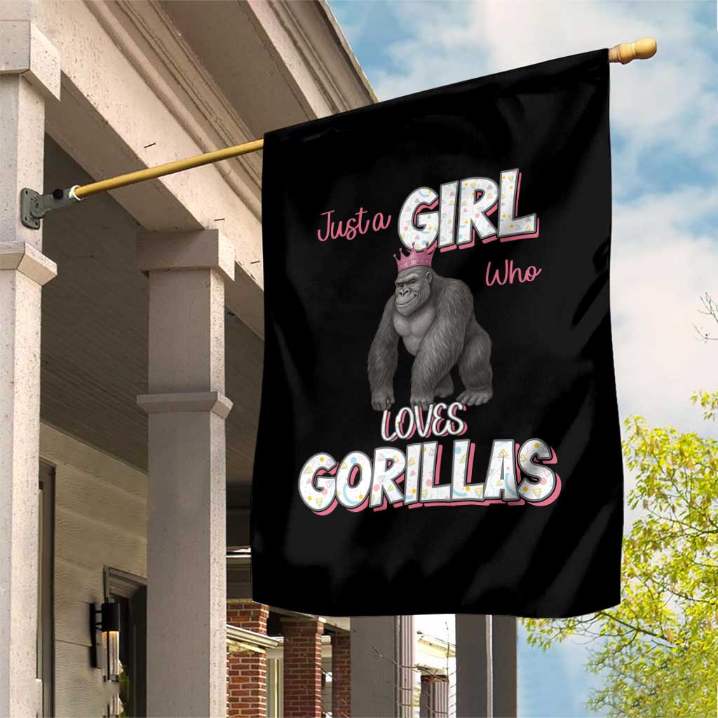 Gorilla Lover Gift Garden Flag Just A Girl Who Loves Gorillas - Wonder Print Shop