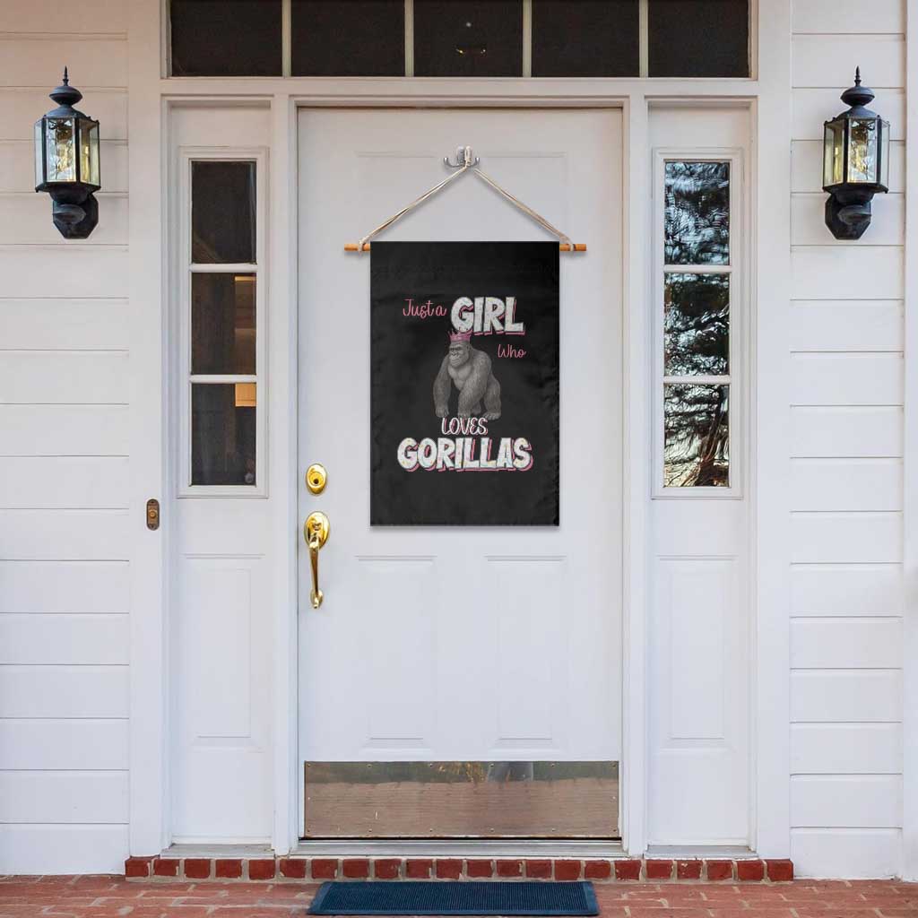Gorilla Lover Gift Garden Flag Just A Girl Who Loves Gorillas - Wonder Print Shop