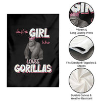 Gorilla Lover Gift Garden Flag Just A Girl Who Loves Gorillas - Wonder Print Shop