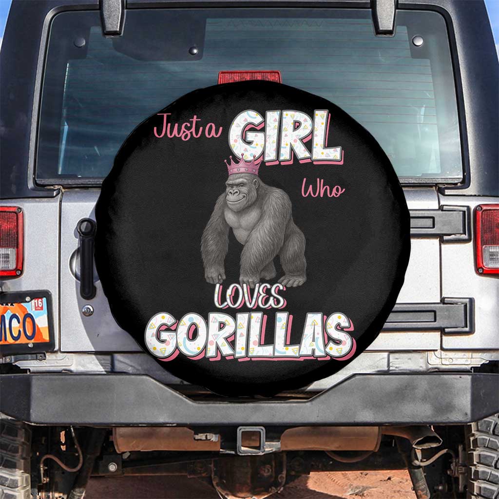 Gorilla Lover Gift Spare Tire Cover Just A Girl Who Loves Gorillas - Wonder Print Shop