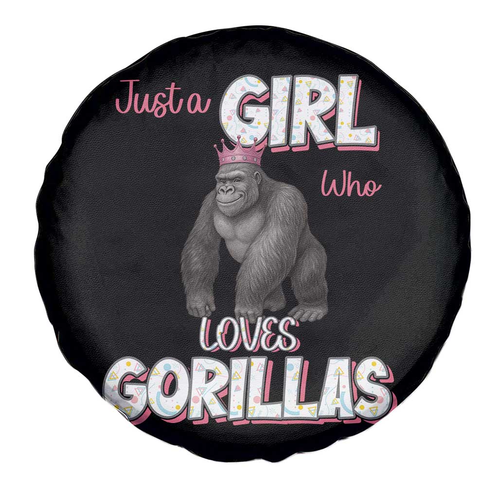 Gorilla Lover Gift Spare Tire Cover Just A Girl Who Loves Gorillas - Wonder Print Shop