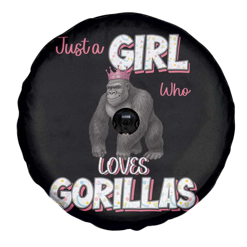 Gorilla Lover Gift Spare Tire Cover Just A Girl Who Loves Gorillas - Wonder Print Shop