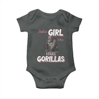 Gorilla Lover Gift Baby Onesie Just A Girl Who Loves Gorillas - Wonder Print Shop