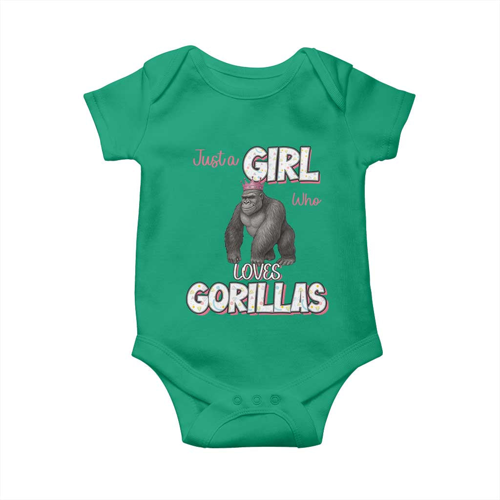 Gorilla Lover Gift Baby Onesie Just A Girl Who Loves Gorillas - Wonder Print Shop