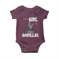 Gorilla Lover Gift Baby Onesie Just A Girl Who Loves Gorillas - Wonder Print Shop