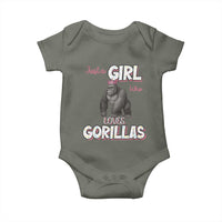 Gorilla Lover Gift Baby Onesie Just A Girl Who Loves Gorillas - Wonder Print Shop