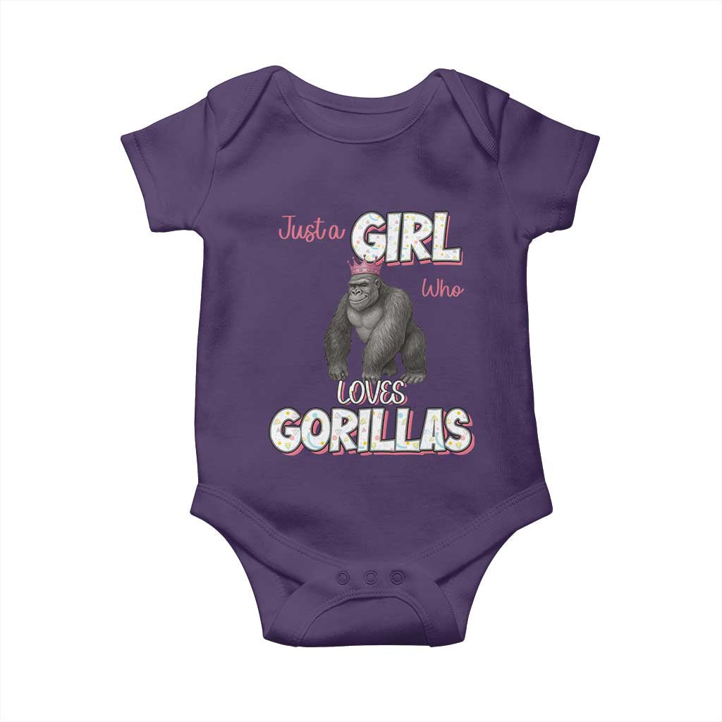 Gorilla Lover Gift Baby Onesie Just A Girl Who Loves Gorillas - Wonder Print Shop