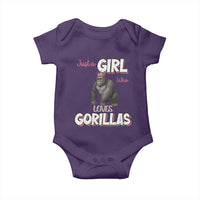 Gorilla Lover Gift Baby Onesie Just A Girl Who Loves Gorillas - Wonder Print Shop