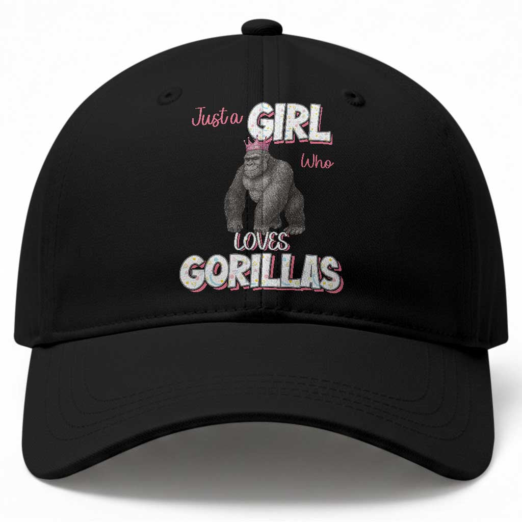 Gorilla Lover Gift Baseball Cap Just A Girl Who Loves Gorillas