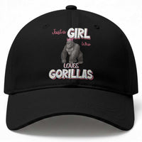 Gorilla Lover Gift Baseball Cap Just A Girl Who Loves Gorillas