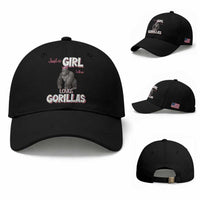 Gorilla Lover Gift Baseball Cap Just A Girl Who Loves Gorillas