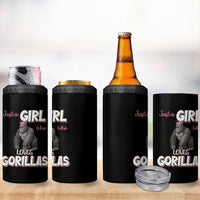 Gorilla Lover Gift 4 in 1 Can Cooler Tumbler Just A Girl Who Loves Gorillas