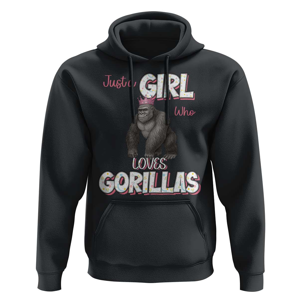 Gorilla Lover Gift Hoodie Just A Girl Who Loves Gorillas - Wonder Print Shop