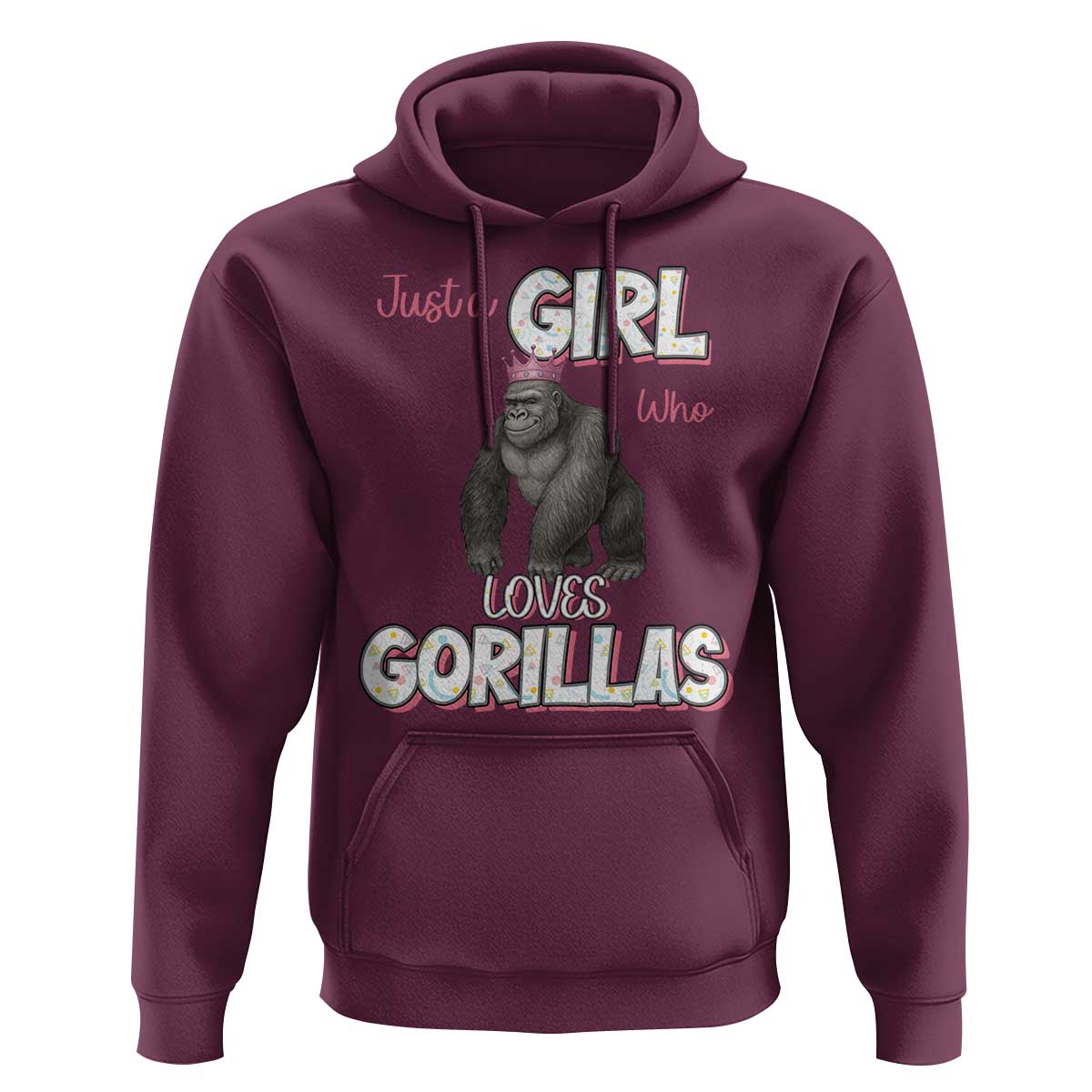 Gorilla Lover Gift Hoodie Just A Girl Who Loves Gorillas - Wonder Print Shop