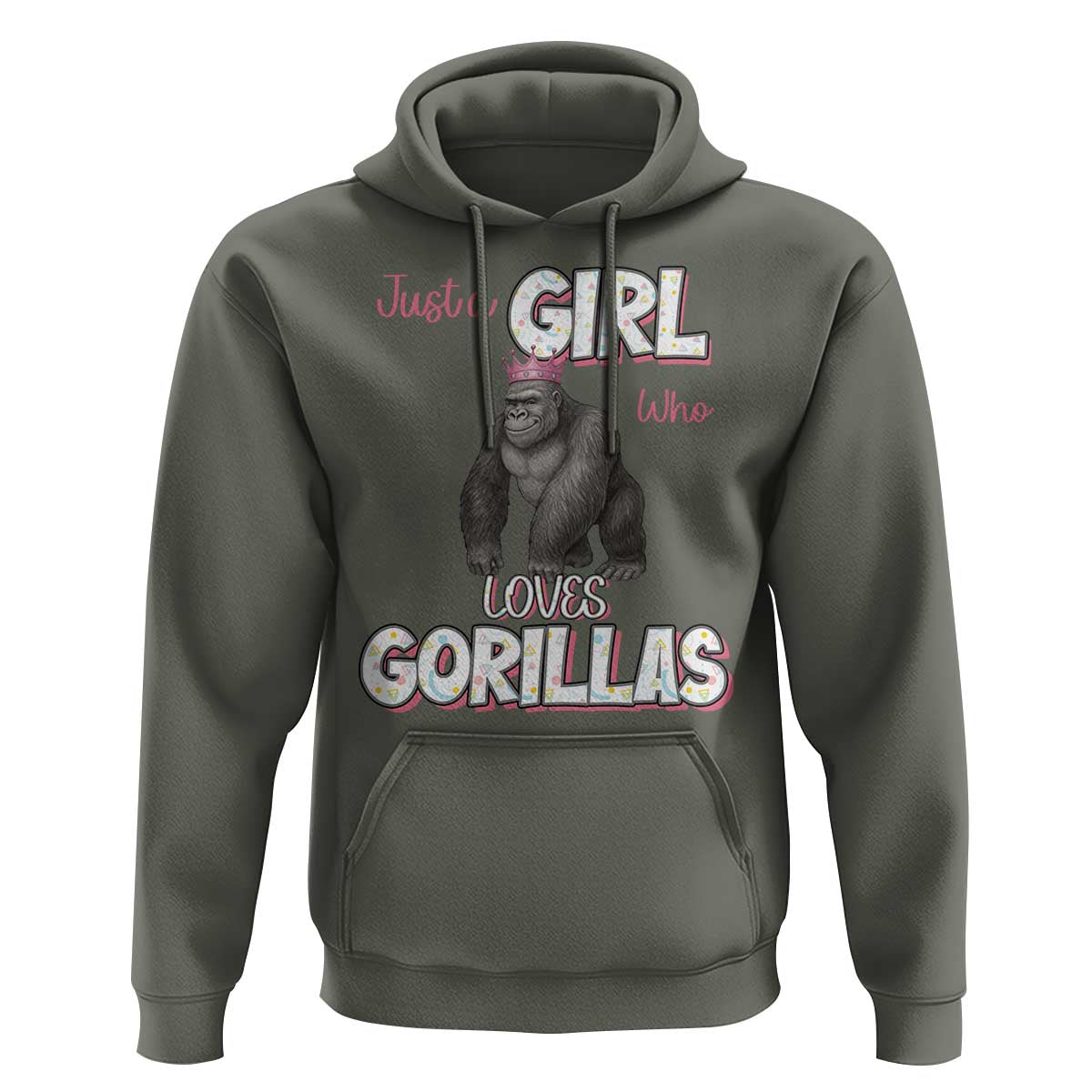 Gorilla Lover Gift Hoodie Just A Girl Who Loves Gorillas - Wonder Print Shop