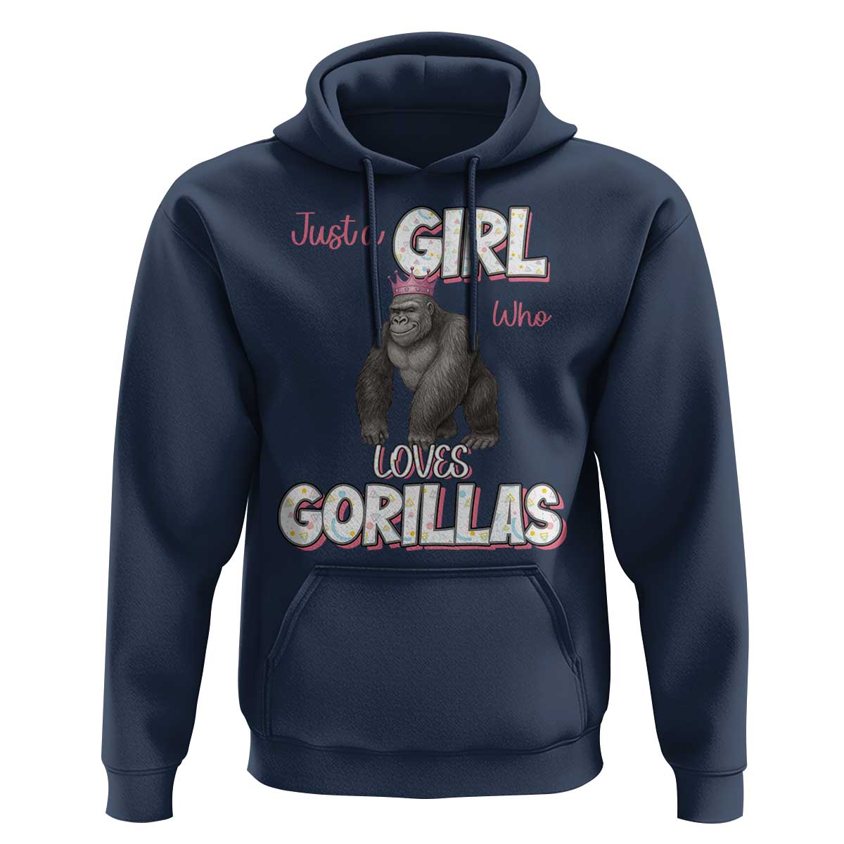 Gorilla Lover Gift Hoodie Just A Girl Who Loves Gorillas - Wonder Print Shop