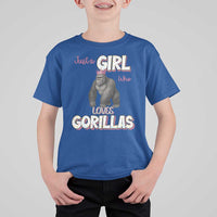 Gorilla Lover Gift T Shirt For Kid Just A Girl Who Loves Gorillas - Wonder Print Shop