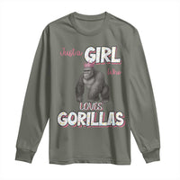 Gorilla Lover Gift Long Sleeve Shirt Just A Girl Who Loves Gorillas - Wonder Print Shop