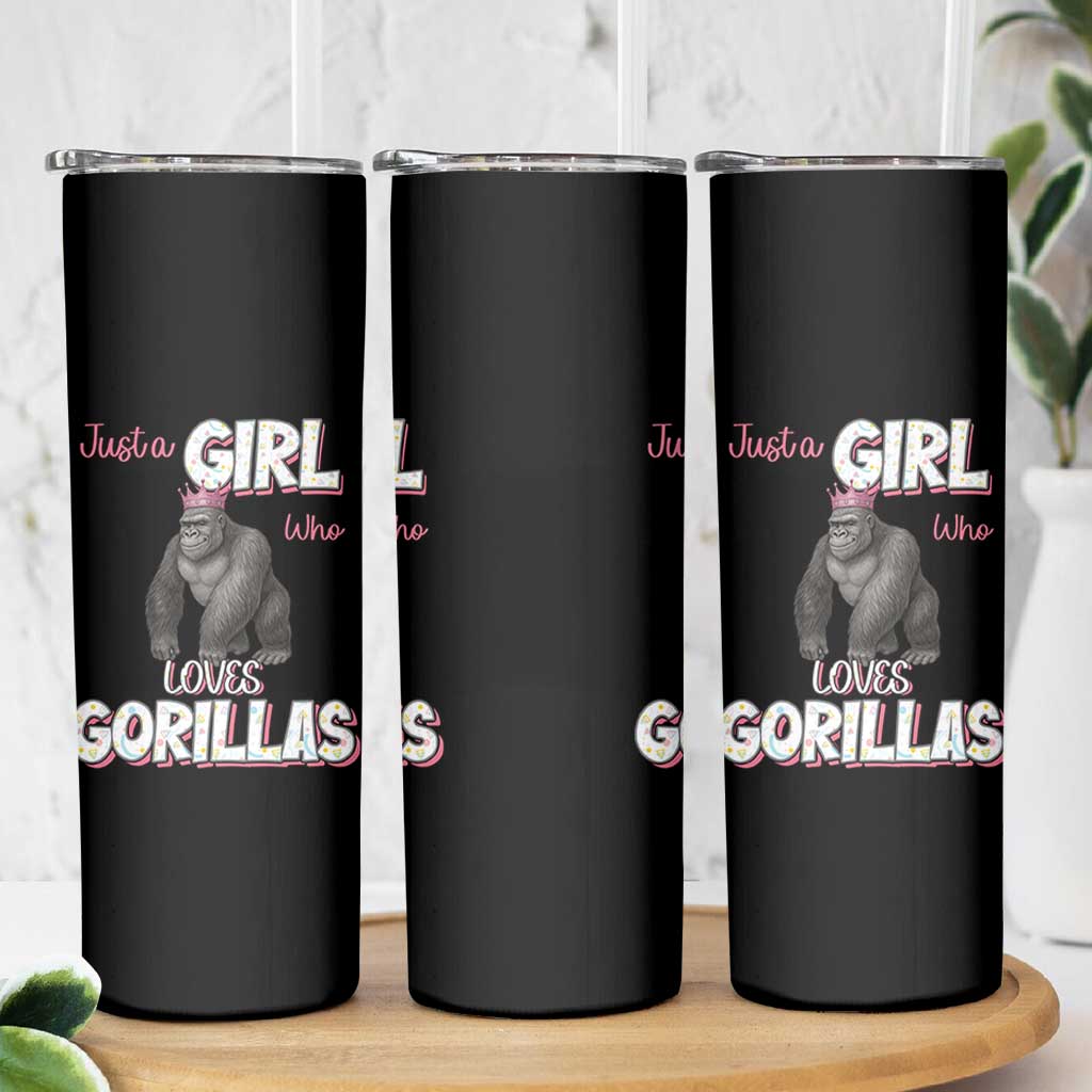 Gorilla Lover Gift Skinny Tumbler Just A Girl Who Loves Gorillas