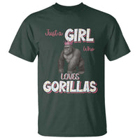 Gorilla Lover Gift T Shirt Just A Girl Who Loves Gorillas - Wonder Print Shop
