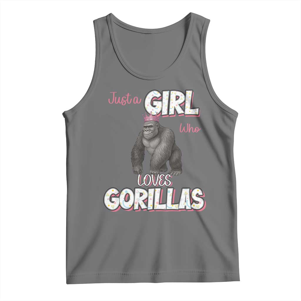 Gorilla Lover Gift Tank Top Just A Girl Who Loves Gorillas - Wonder Print Shop