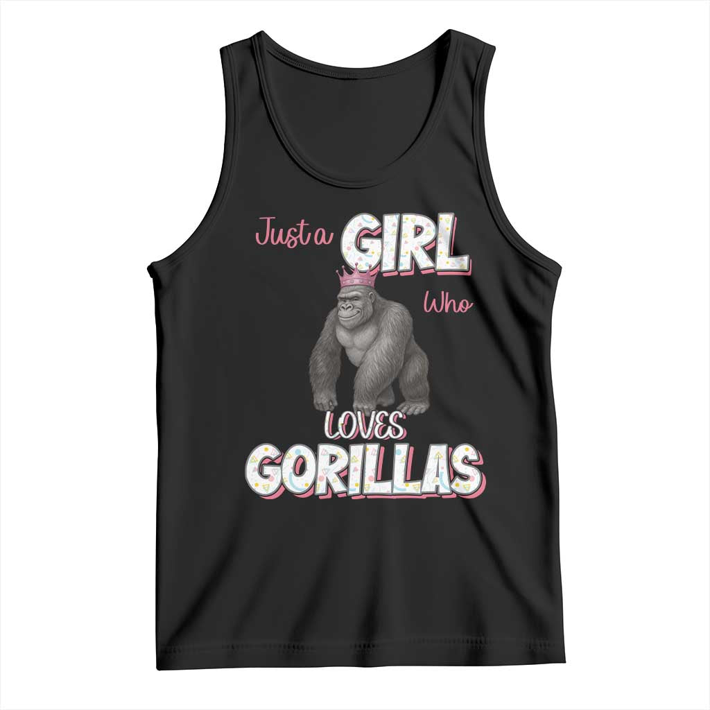 Gorilla Lover Gift Tank Top Just A Girl Who Loves Gorillas - Wonder Print Shop