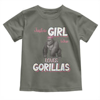 Gorilla Lover Gift Toddler T Shirt Just A Girl Who Loves Gorillas - Wonder Print Shop